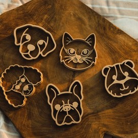 Kinfolk Pantry Cookie Cutter / Play Dough Cutter Set - Pet Faces (set of 5)