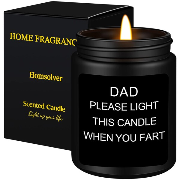 Dad Gifts from Daughter Son,Dad, Fathers Day Birthday Gifts for Step Dad Father in Law Him Bonus Dad Daddy,Sandalwood Scented Candle Gifts for Men