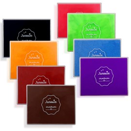 8 Colors Large Ink Pads Washable DIY Finger Ink Pad Rainbow Stamp Pad Colorful Craft Stamp Pad for Rubber Stamp Paper Wood Cloth