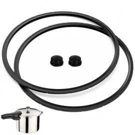 (2Pack) 09924 Professional Pressure Cooker Cannister Sealing Ring Kit - Compatible with Presto 0128206 0128202 0128203 0128204 0128303 0126306 High-Temperature Resistant Silicone O-Ring