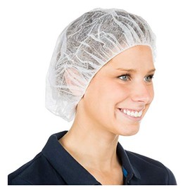 Cleaing Case of 10 Bags, 1000 Packs (100 Pack/Bag), 24 Inch Disposable Bouffant Cap White, Hair Net