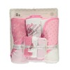 CRIBMATES Baby Girls' 6-Piece Hooded Towel & Washcloths Set -