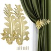 Bitray Curtain Tiebacks Gold Vintage Big Leaf Design Curtain Holdbacks