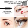 3 Pcs 4D Silk Fiber Lash Black Mascara, Longer &