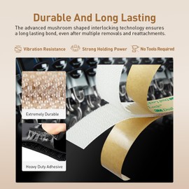 Dual Lock Low Profile Reclosable Fastener SJ4570 | 1/2" x 7.5Ft | Industrial-Strength Mounting Strips | Self Mating Interlocking Hook with Strong Adhesive | Indoor & Outdoor Use