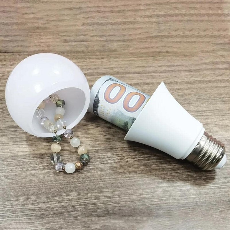 White Sight Secret Light Bulb, Safe Light Bulb Secret Compartment,