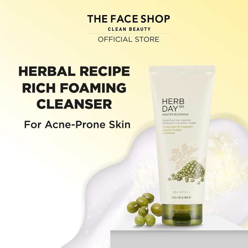 THE FACE SHOP Herb Day 365 Master Blending Foaming Cleanser