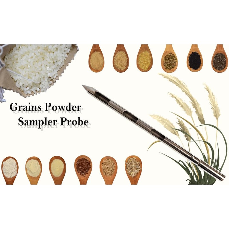 Powder Sampler, Stainless Steel Three Zone Grain Probe Sampler, 20