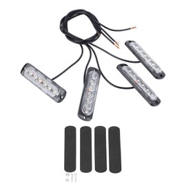 4pcs Side Marker Light Aluminum 12V to 24V 18 Lighting Modes Front Grill Flashing Light for Trailer Truck RV Car Bus Van
