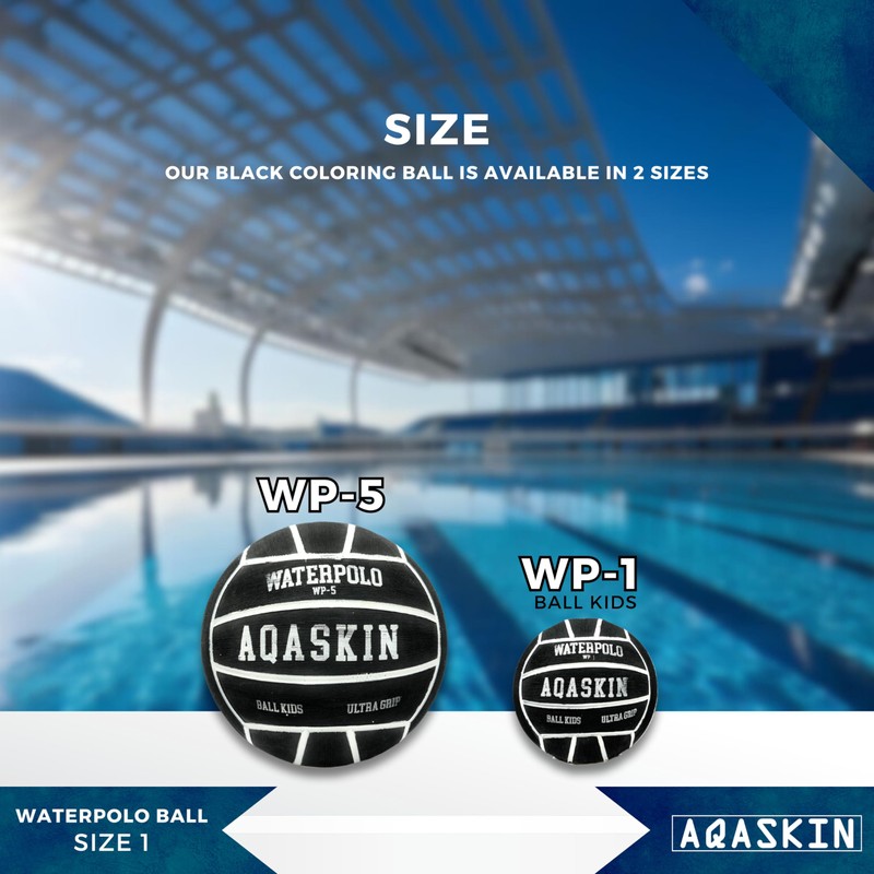 AQASKIN Water Polo Ball (Water Polo Ball, Black, Rubber, 1,