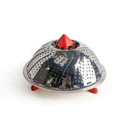 RSVP International Endurance Kitchen Collection Expandable Vegetable Steamer, 12-inch, Silicone Feet, Stainless Steel