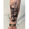5 Sheets Temporary Saint Mary Religious Cross Tattoo Praying Hand