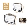 2 Pieces of Leopard Print Storage Bag, Waterproof and Transparent