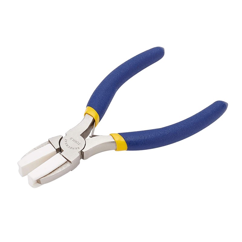 BENECREAT Double Nylon Jaw Pliers Flat Nose Pliers Jewelry Making