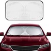 PLASTIFIC Universal Foldable Silver Car Windshield UV Visor Cover Front