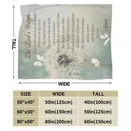 Dandelion The Lord's Prayer Novelty Blanket Soft Flannel Fleece Throw Blanket Super Soft Lightweight for Couch 50"X40"