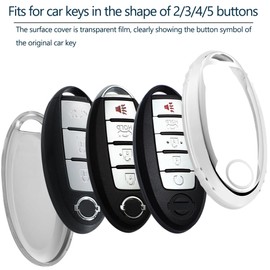 Lcyam Key Fob Cover Fits for Nissan Transmission 2022 Maxima Altima Maxima Sentra X Trail Patrol Murano Rogue Pathfinder Serena Kicks Armada Versa