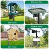 Bird Feeder Pole, 76in Adjustable Bird House Pole for Outdoors,