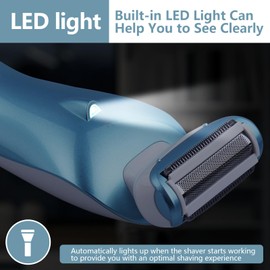 Electric Shaver for Women Electric Razors for Legs Bikini Trimmer Underarm Public Hairs Rechargeable Womens Shaver Wet Dry Use Painless Cordless with Detachable Head