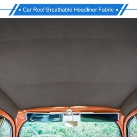 X AUTOHAUX Breathable Mesh Headliner Fabric 24" l x 60" W Interior Trim DIY Roof Repair Replacement for Car Truck RV SUV Automotive Breathable Mesh Fabric Black