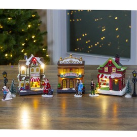 Northlight 11-Piece LED Lighted Christmas Village Table Top Decorationbig