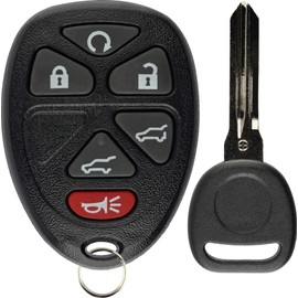 KeylessOption Keyless Entry Remote Control Car Key Fob Replacement for 15913427 with Key by KeylessOption