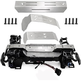 Fraizoe RC Stainless Steel Chassis Armor and Front Rear Guard Plate for Traxxas Mini Maxx 107154-1 Chassis Guard Skid Plate Protector Set Upgrade Parts Lightweight & Durable Underbody Protection
