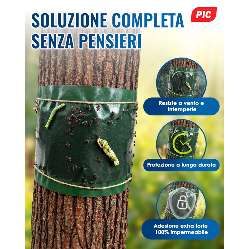 PIC Nastro Adesivo Antiformiche per Alberi da Frutto 5 m