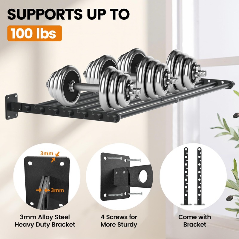 Scisum Wall Mounted Clothes Drying Rack 28 Inch – Foldable