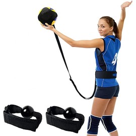 ZARSIO Volleyball Training Equipment Aid Elastic Volleyball Resistance Belt Set Solo Volleyball Trainer Kit Aid Improves Serving, Arm Swing Mechanics and Spiking Power