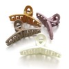 VINGTAINE H7420-BK- Simple Color Hair Claw M Hair Clip Half