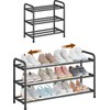 KANAV Expandable Shoe Rack Organizer – 3-Tier Shoe Shelf for