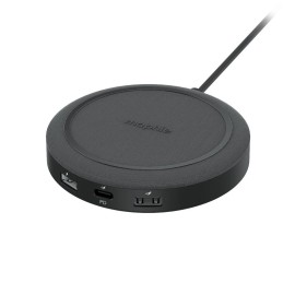 Mophie 10W Wireless Charging Hub with USB-C & USB Ports - Black - Repackaged