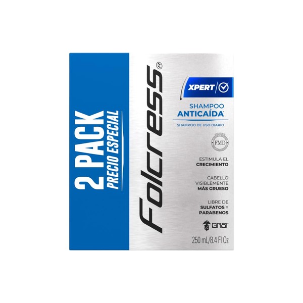 Folcress Xpert Duopack Shampoo Anticaida | Sin sulfatos, parabenos y