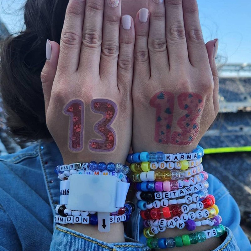 48 Pcs Eras Tour Merch, Glow in Dark/13 Hand/13/Temporary Tattoos,