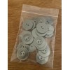 Buttons Smoke Gray Plastic 2 Hole 7/8 Inch Round New