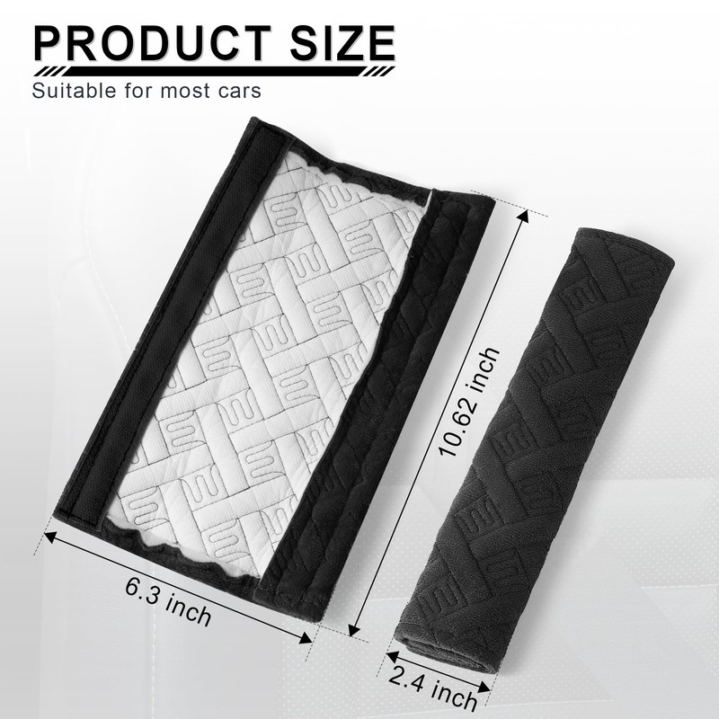JUSTTOP 2-Pack Universal Car Seat Belt Pads Cover for A