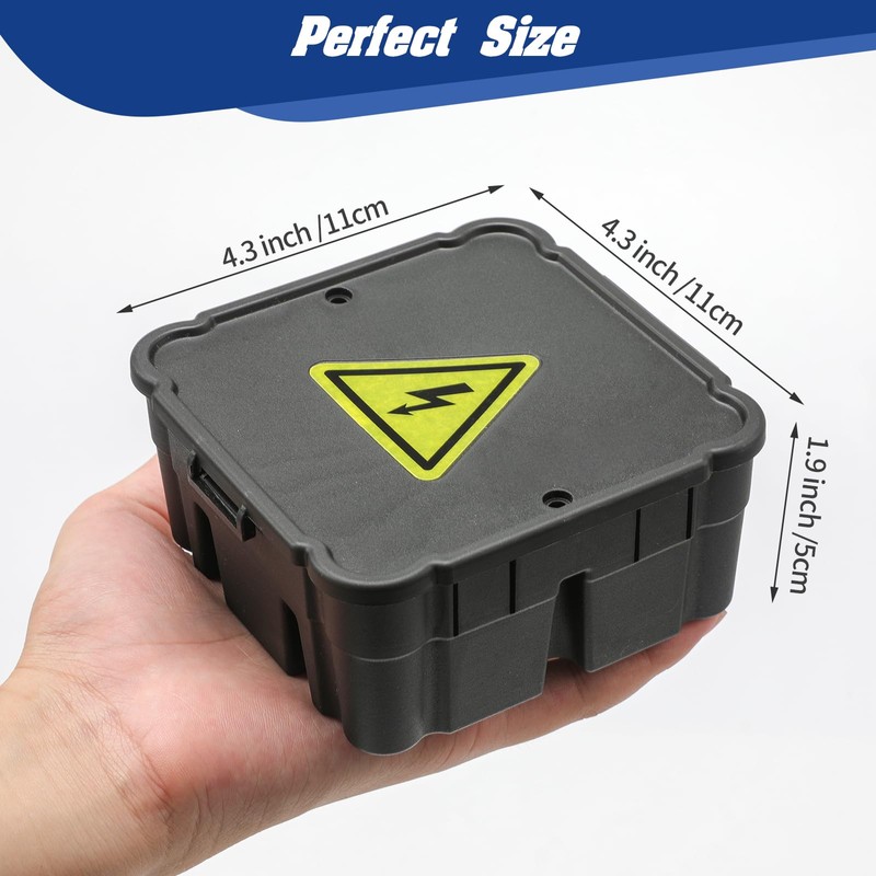 Black Open Splice Junction Box (3 Pack)，Open Splices Repair Open