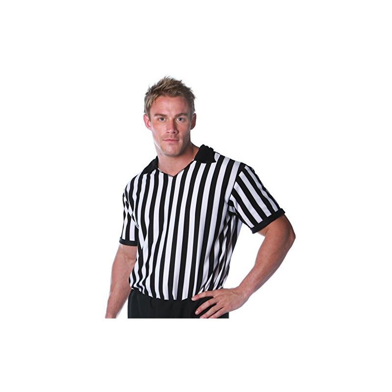 UNDERWRAPS Costumes Men's Referee Costume Shirt, black/white