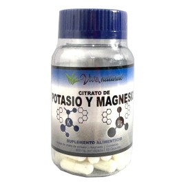 Citrato De Magnesio + Citrato De Potasio - 60 Cápsulas 500mg