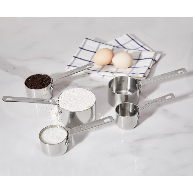 KEAWELL Premium 5-Piece Measuring Cups Set –1/4, 1/3, 1/2, 2/3,