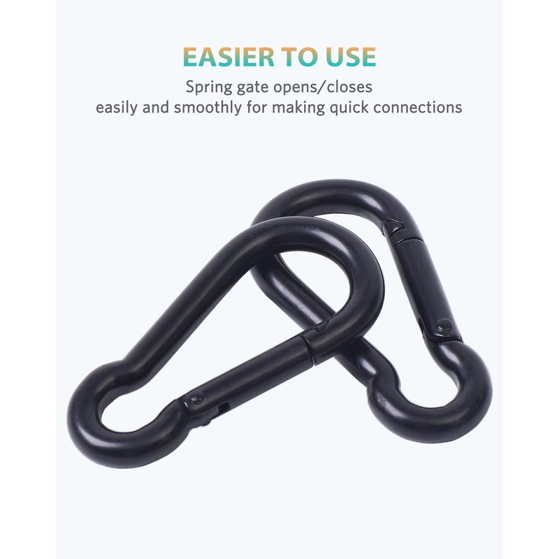 SEPWIK Carabiner Clips, 316 Stainless Steel Carabiner Clip, Heavy Duty