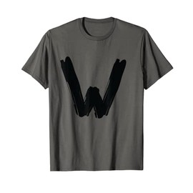 Creative Bold Black Letter W - Design - Alphabet - Marker T-Shirt