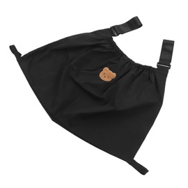 Stroller Bag, Waterproof Nylon, Reusable, Washable, Bear Pattern, Large Capacity for Mobile Phone (Black)