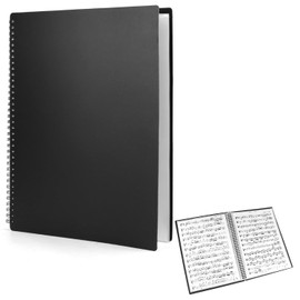 QWORK® A4 60 Pages Modern Music Folder 30 Pockets Music Folders for Musicians and Office