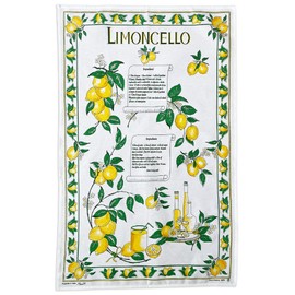 BLU RITMO Tea Towels Set, Cotton Kitchen Towels, Made in Italy, Absorbent Multi-Purpose Cloths, Colourful, Large Cloth 55 x 85 cm (Sapori - 4 Pieces)