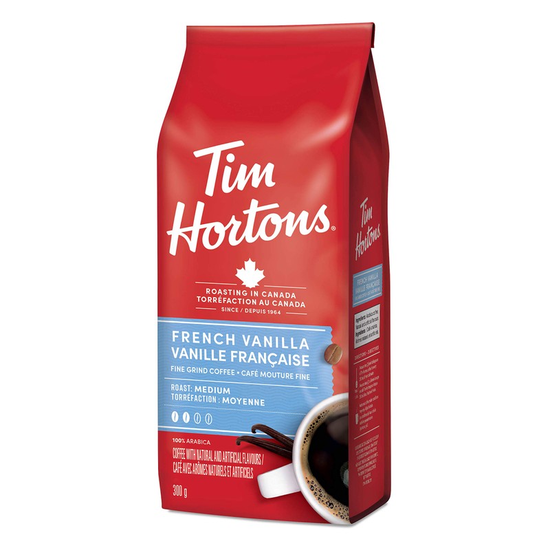 Tim Hortons French Vanilla, Fine Grind Coffee, Medium Roast, 300g