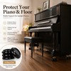 4-Piece Beech Wood Piano Caster Cups – Round Floor Protector