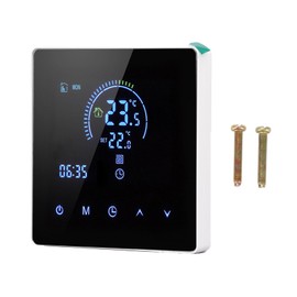 3A Smart Thermostat Intelligent Touch Color Screen LCD Display Thermostat Water Heating Boiler for Home Office Shopping Mall Store White Regular Model