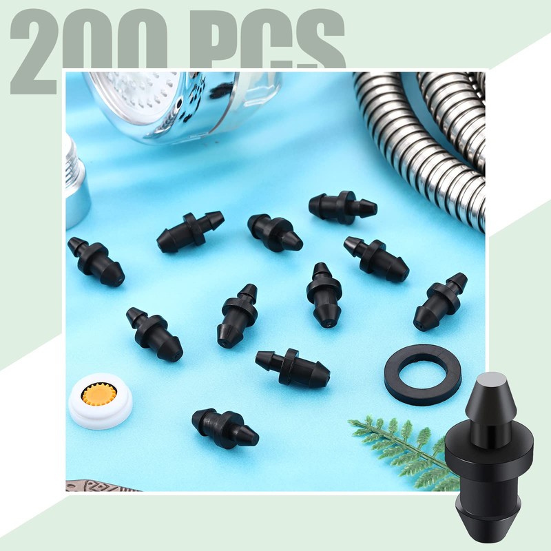 Honoson 200 Pieces Drip Irrigation Goof Plugs 1/4 Inch with